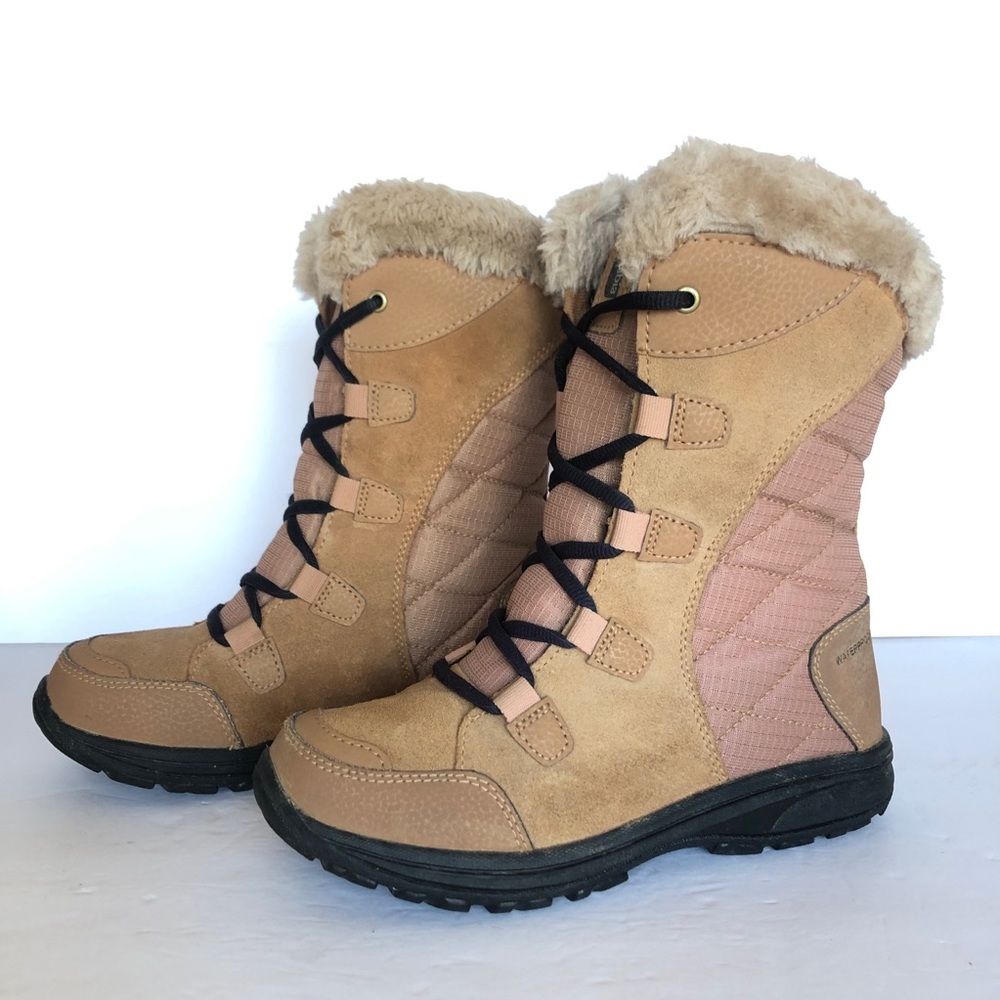 Columbia Ice Maiden II Brown Faux Fur Women Winter Snow Boots Size 5 NWOB